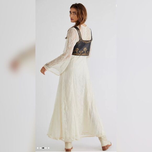 Free People - Bell Sleeve Lace Dress, size Small - Picture 4 of 7